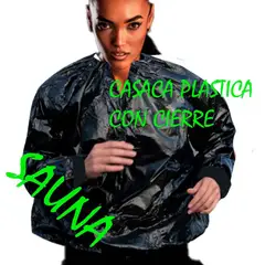 GENERICO - Casaca Sauna Unisex con Cierre Talla XXl Color Negro
