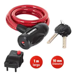 HERMEX - Candado cadena para bicicleta 10mmx10m cb-10 -