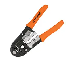 TRUPER - Crimpeador Ponchadora Rj45 Cable De Red 8P 8 contactos -