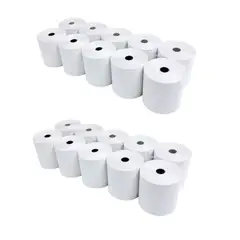 JPSYSTEMS - Caja 20 rollos 80x80 contómetro papel térmico 80x80mm 55gr