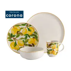 CORONA - Juego de Vajilla Alegra 16 Piezas