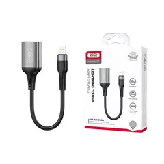 XO SIMPLE IS BEAUTY - Cable Adaptador XO NB201 OTG USB 2.0 a Lightning - Gris