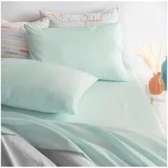 TEFI HOME - Juego de sábanas Verde Agua QUEEN