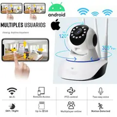 OEM - Cámara IP HD 3 Antenas WiFi 360 Sensor Movimiento Microfono