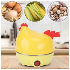 GENERICO - Hervidor Amarillo 7 Huevos Acero Inoxidable Apagado Automático
