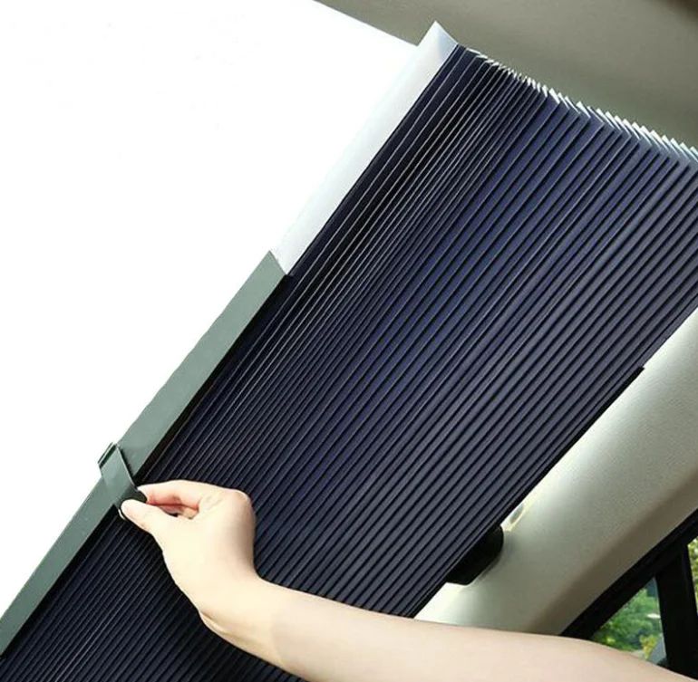 Tapasol retráctil reforzado PREMIUM color gris de camioneta