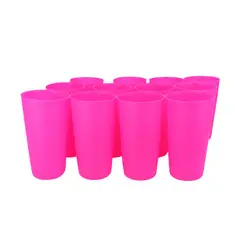 BLUE BOX - VASOS FESTIVAL PACK X 12 - ROSADO SOLIDO
