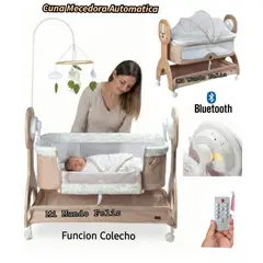 EBABY - CUNA COLECHO ELECTRICO LUXURY MECEDORA  COLECHO Y MUSICAL BEIGE
