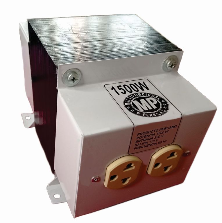 Transformador de energía de 1500 watts de potencia, de 220 a 110v