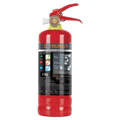 TRUPER - Extintor portatil recargable 1Kg polvo tipo ABC