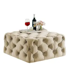 HOME PREMIUM - Centro de Mesa Libia Capitoneado Beige