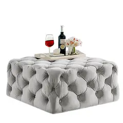 HOME PREMIUM - Centro de Mesa Libia Capitoneado Gris