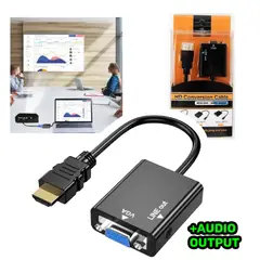 GENERICO - HDMI a VGA Adaptador conversor macho vga audio - negro