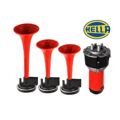 GENERICO - CLAXON TRIPLE CORNETA MUSICAL HELLA 12V