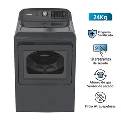 MABE - Secadora a Gas 24kg Diamond Gray SMG17R8MSDBB0