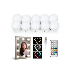 ITELSISTEM - Luces Led Bombillas Plegables Para Espejo Usb