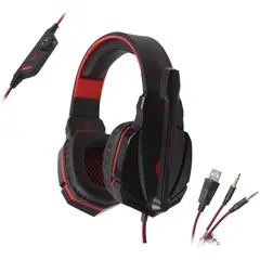 KOTION EACH - Audifono Microfono Pro Gamer G4000 Red Gaming Laptop Pc