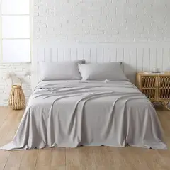 HOME BRANDS - Juego de Sabanas de Bambú Color gris claro - King