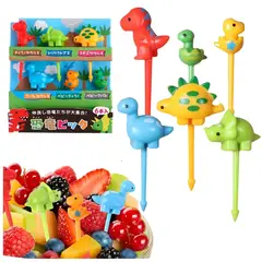 MINARI - Juego de Palillos Dinosaurio Mini Tenedores para Frutas de Niños 871T