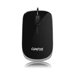 CYBERTEL - Mouse Óptico Alámbrico DPI 1000 Negro Rocker M202