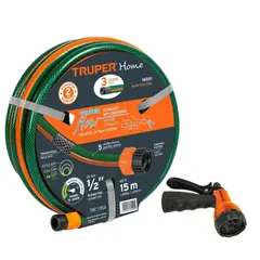 TRUPER - Combo manguera de riego 15m y Pistola de riego