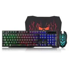 ENKORE - Kit Gamer 4 en1 Teclado + Mouse + Pad Brain4 G1005-4