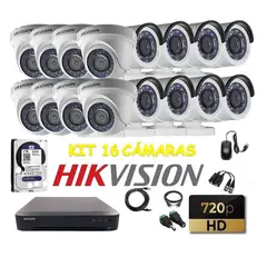 HIKVISION - Kit 16 Cámaras Seguridad HD 3tb
