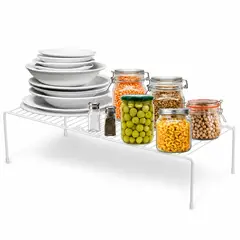 MINARI - Estante Organizador Ajustable de Cocina Platos Ollas Blanco E914