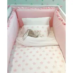 GENERICO - Protectores Laterales Parachoques de cuna Rosado Clásico