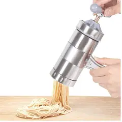 GENERICO - Maquina de Fideos Acero Inoxidable Pasta Maker 5 Cuchillas Exprimidor