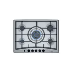 BOSCH - Cocina PGQ7G5A90L Empotrable a Gas 70 cm 5 Quemadores Acero Inox