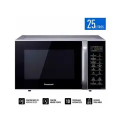 PANASONIC - Horno Microondas NN-SB34HMRPK 25 litros Plata + Negro