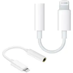 GENERICO - Adaptador audifonos  jack para iphone lightning a 3.5mm  blanco