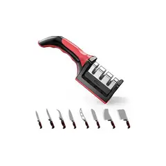 GENERICO - Afilador cuchillo tijeras para cocina con filos portátil