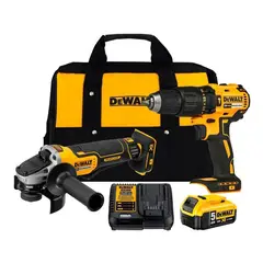 DEWALT - Taladro 1/2" + Esmeril 4 1/2" + 1 Bat 5.0Ah DCK248P1-B2