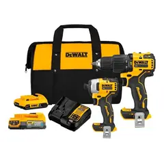 DEWALT - Taladro Percutor +  Atornillador de Impacto inalámbrico 20v ATOMIC Dewalt DCK279D1E1-B2