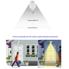 GENERICO - Foco Led Sensor De Movimiento 9w Luz Blanca  Tipo Rosca