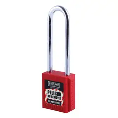 STEEL PRO - CANDADO LOCK OUT X10 LONG STEELPRO ROJO