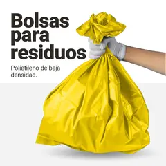 GENERICO - Bolsas amarillo para basura 35 L, 1.5 micras, 100 uds