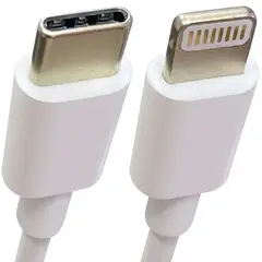 OEM - Cable Lighning a USB-C 1m 3A 20W compatible con dispositivos Apple iPhone iPad AirPods Carga Rápida