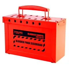 STEEL PRO - CAJA DE BLOQUEO GRUPAL ROJA
