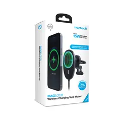 NAZTECH - MagLock 15W Wireless Charging Vent Mount Black