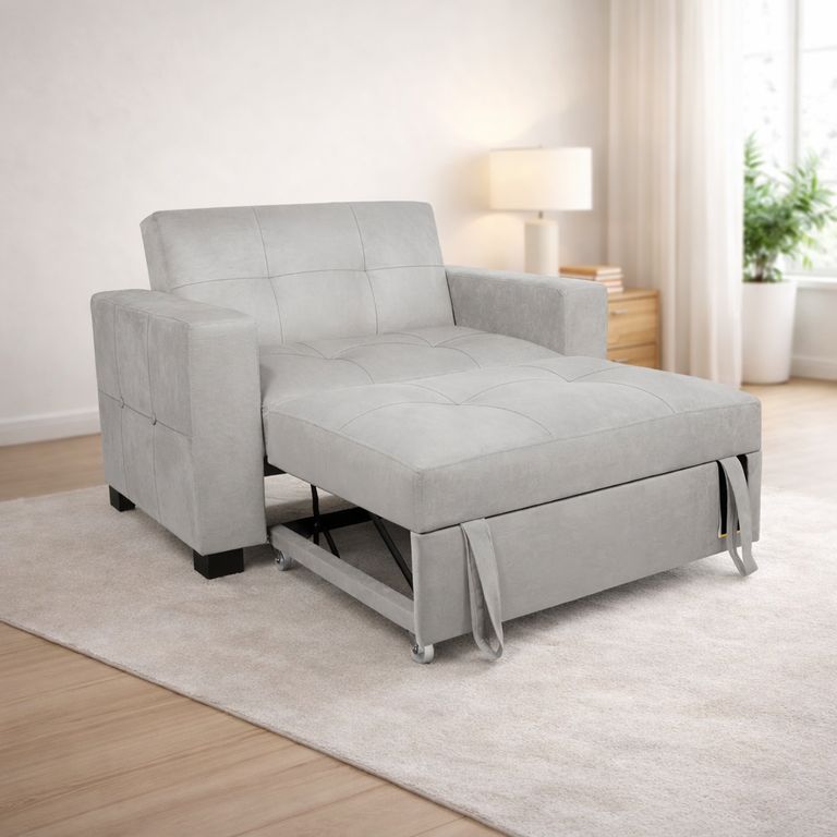 Sofá Cama Madison 1.5 plz - Gris claro
