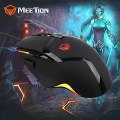 MEETION - Mouse Gamer 8D RGB MT-G3325 5000 DPI 8 Botones Ergonómico Profesional Cable 1.8 m