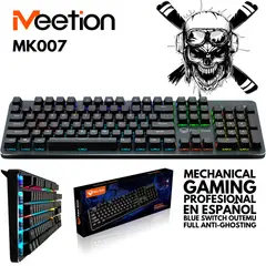 MEETION - Teclado Gamer Mecánico en español MK007 Customizable