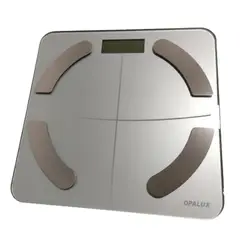 OPALUX - Balanza Inteligente Con Bluetooth - App Alfit Plateado