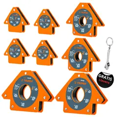 TRUPER - Escuadra magnética para soldar, 8 piezas,