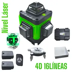 OEM - Nivel Laser Verde 16Lineas Autonivelacion Recargable Autonivelación