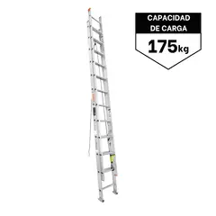 TRUPER - Escalera Telescopica 24 Peldaños Capacidad De 175 Kg