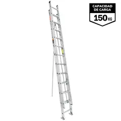 TRUPER - Escalera telescopica 24 peldaños soporta 150 kg